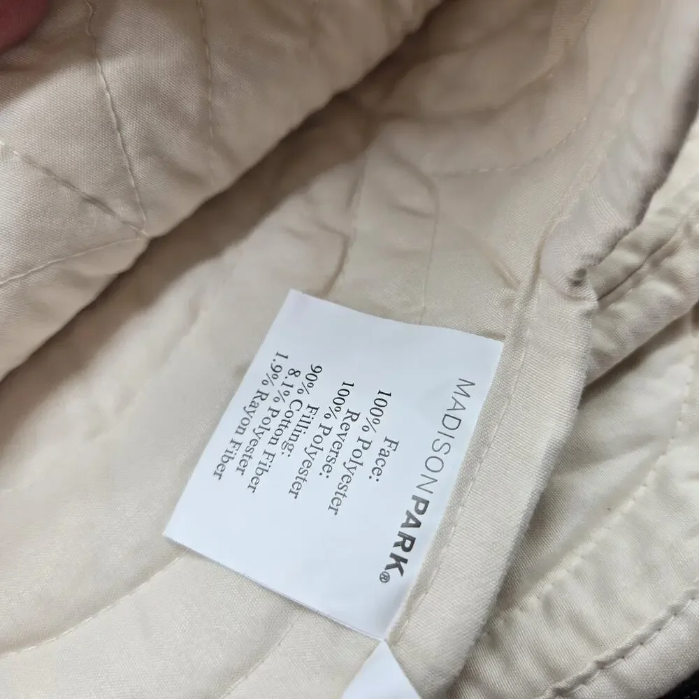 Madison Park 3 PcGenoa Coverlet Set Ivory Full/Queen Org $99 Cottage Farmhouse